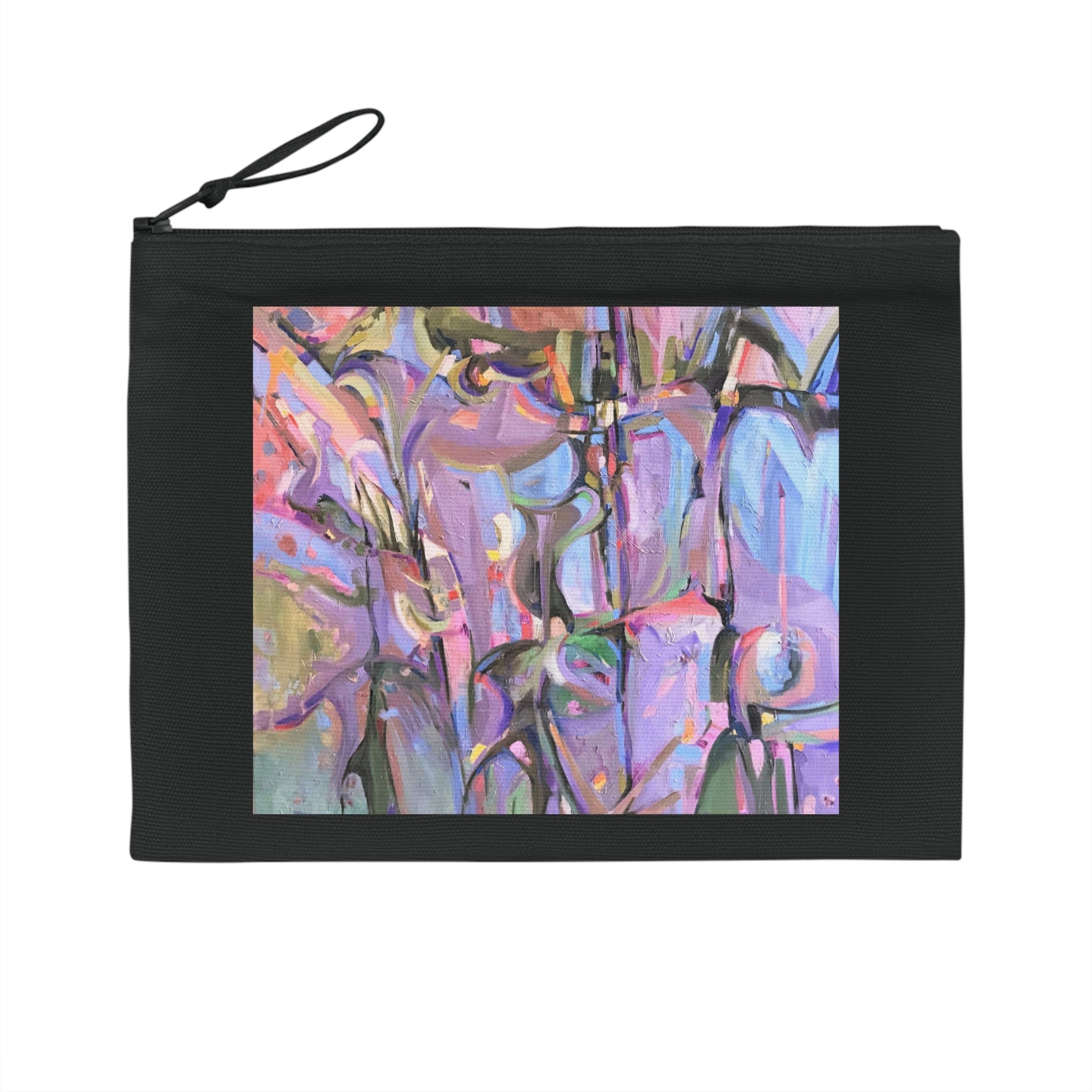 Eco-Friendly Pouch with 'Passages' I Original Artwork by American Artist Barbara Cleary - Rosetta Creative Boutique